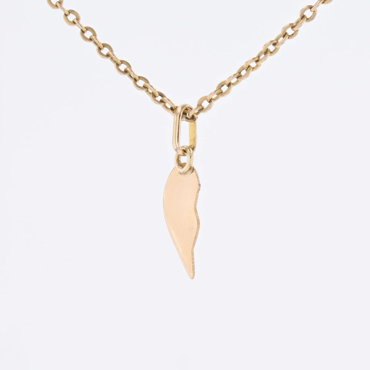 Pendentif demi cœur en or jaune - Image 5