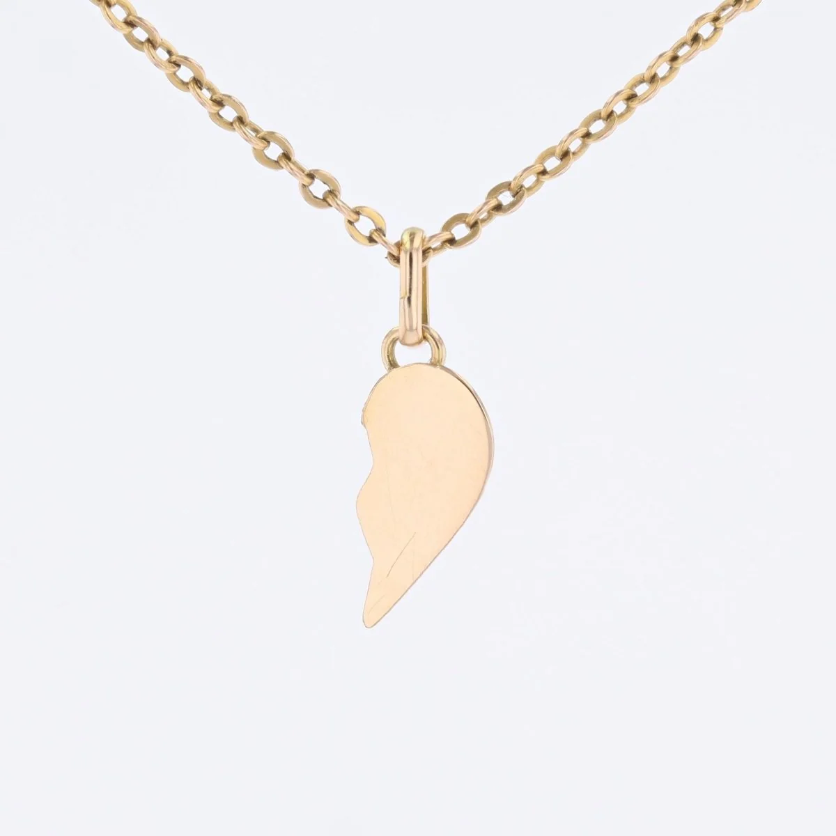 Pendentif demi cœur en or jaune - Image 8