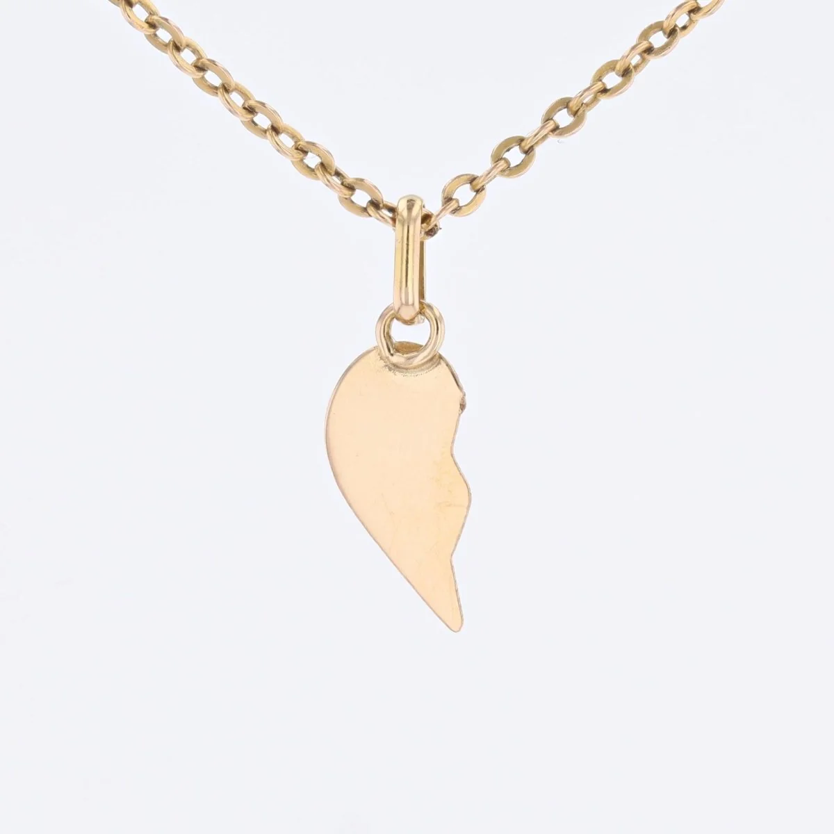 Pendentif demi cœur en or jaune - Image 9