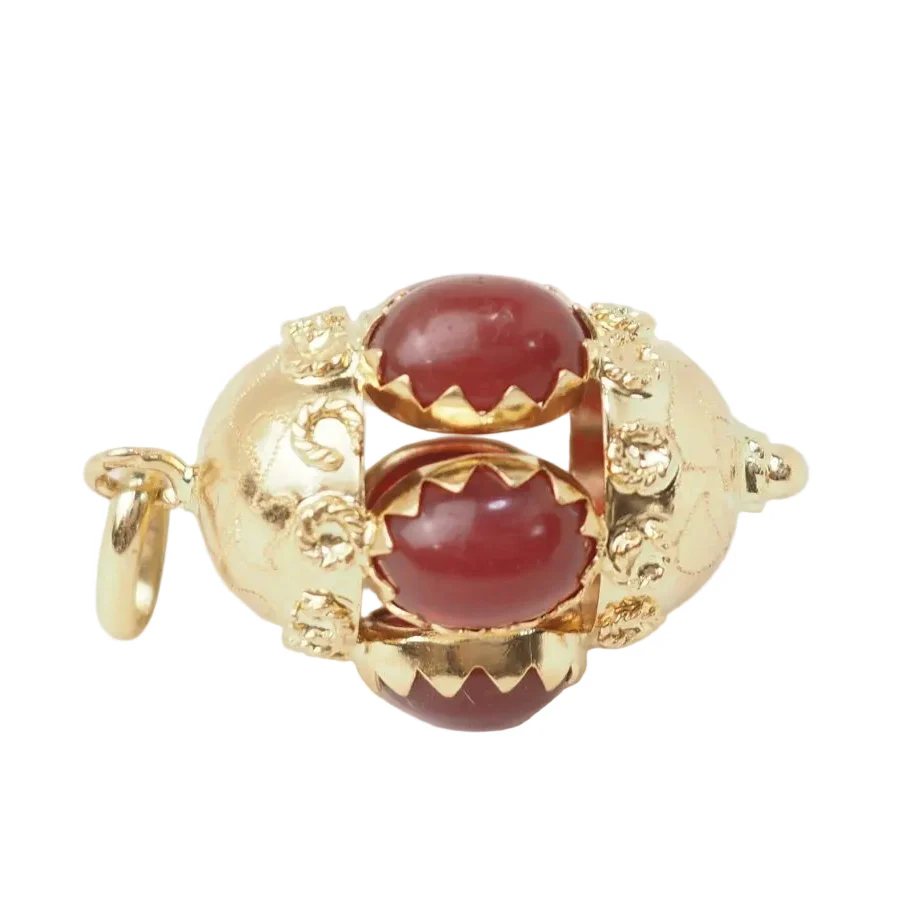 Pendentif en or jaune et cornalines - Image 2