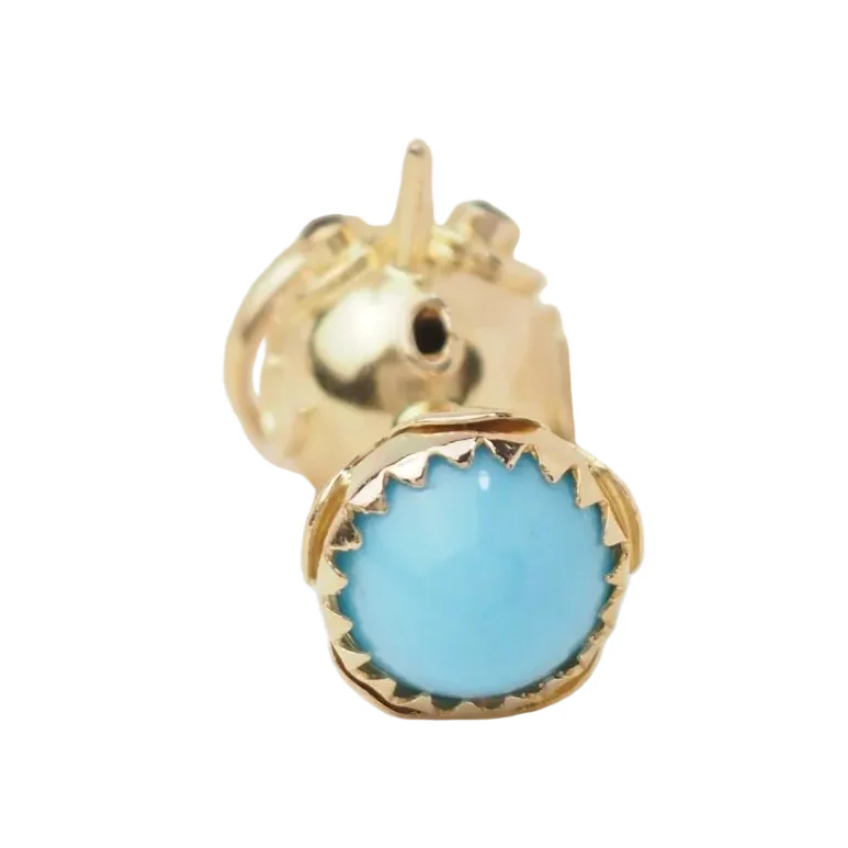 Pendentif en or jaune, turquoise et grenats - Image 2