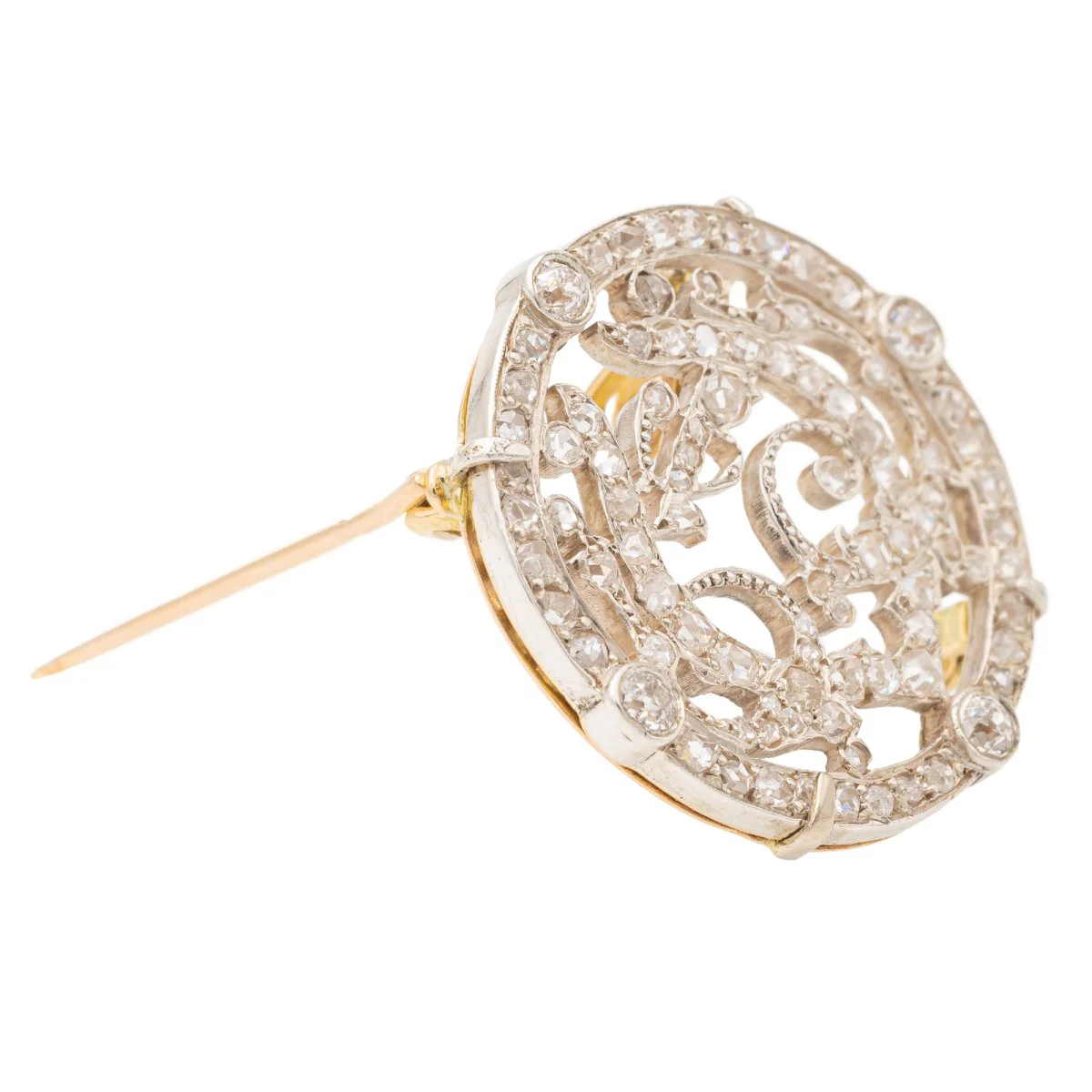 Pendentif Broche Or blanc Diamant - Image 2