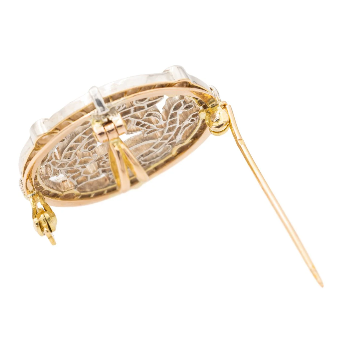 Pendentif Broche Or blanc Diamant - Image 4