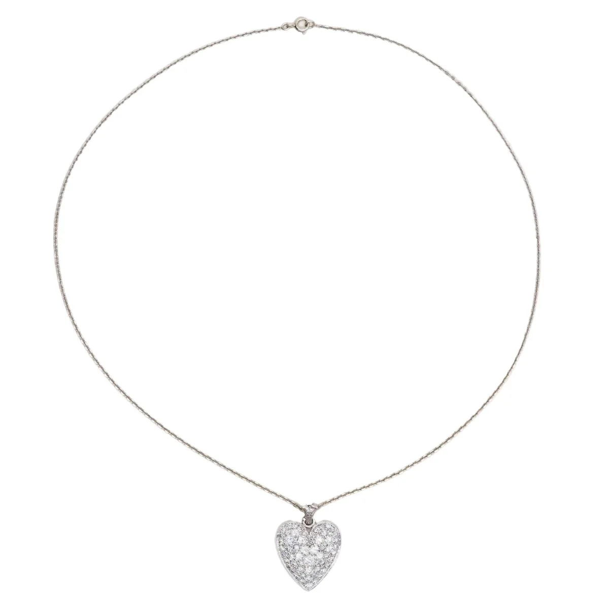 Collier Pendentif en or blanc et diamants - Image 3