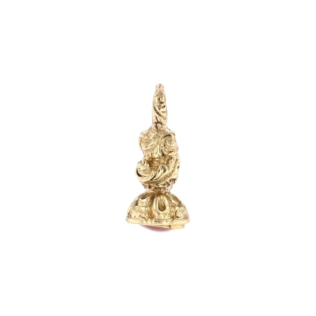 Pendentif cachet en or jaune et verre