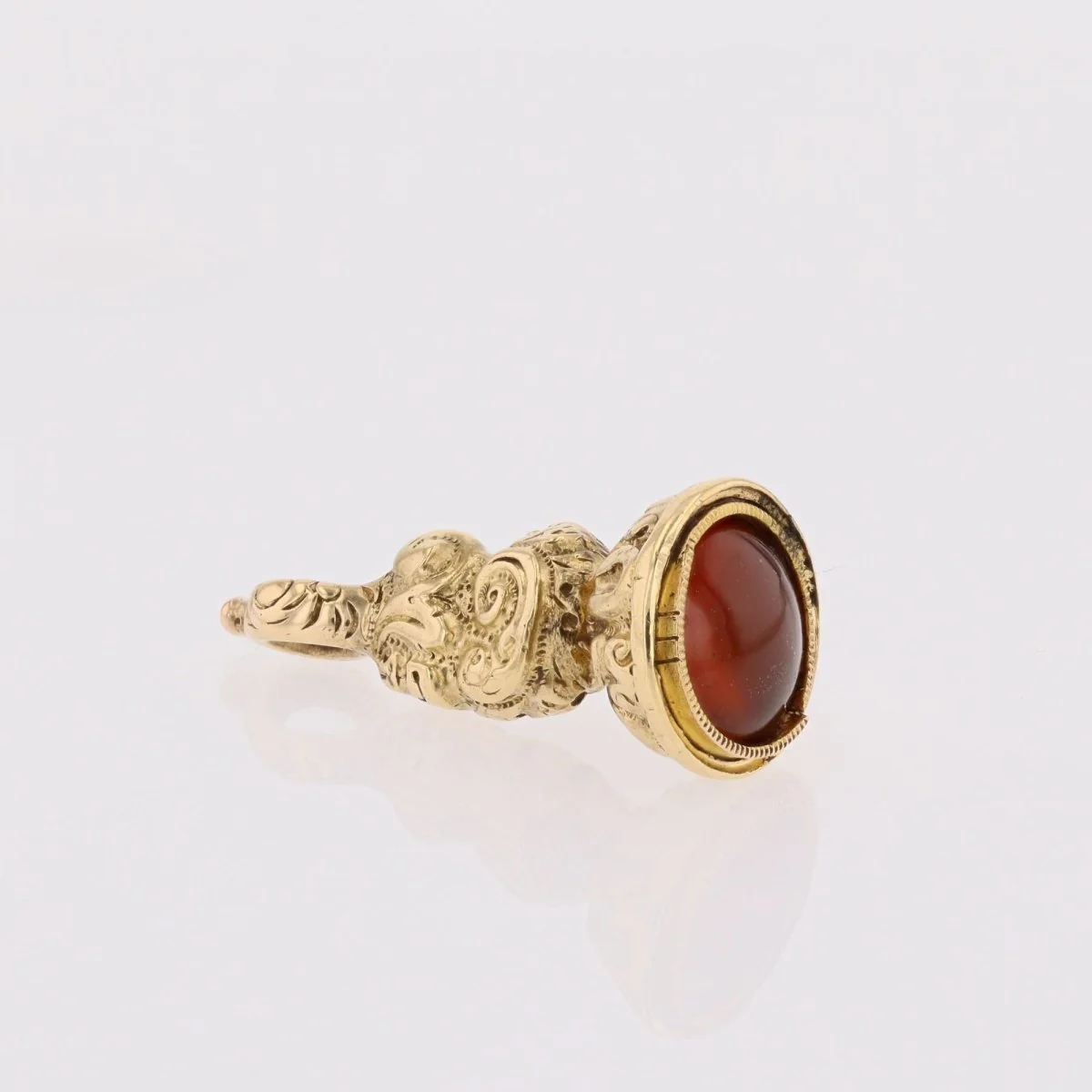 Pendentif cachet en or jaune et verre - Image 8