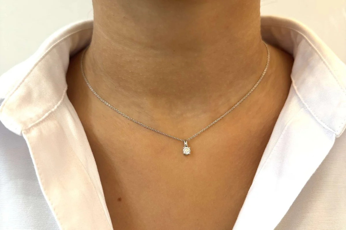 Pendentif chaine diamant en or - Image 2