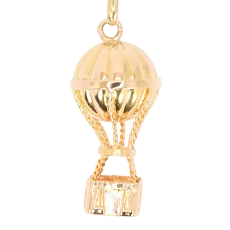 Pendentif charms montgolfière or jaune - Image 3