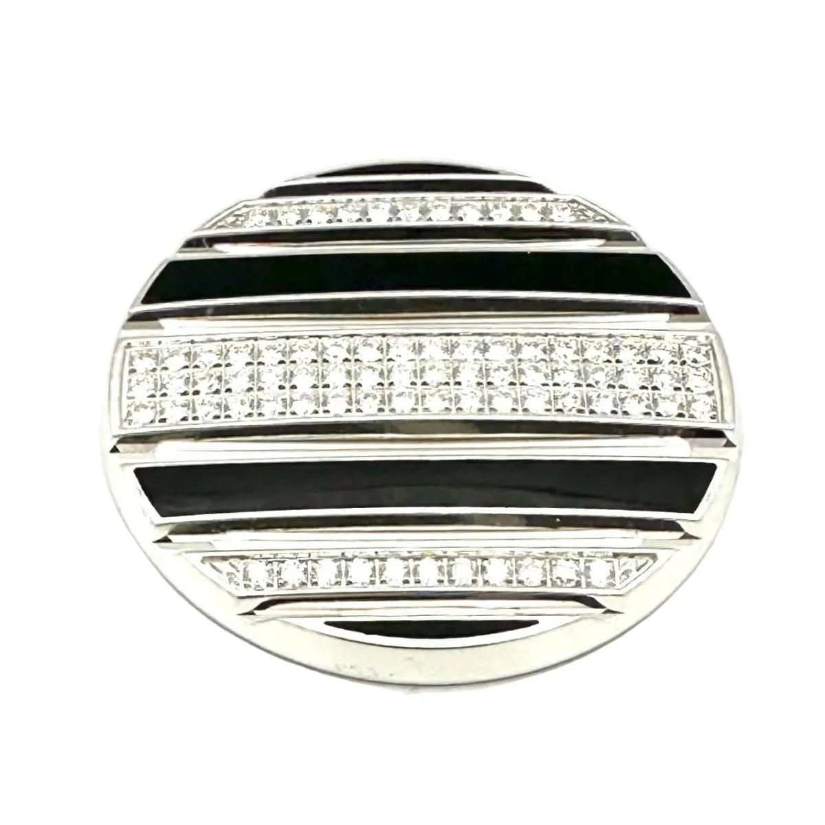 Pendentif CHAUMET "Class One Croisière" en or blanc, émail, caoutchouc et diamants - Image 2