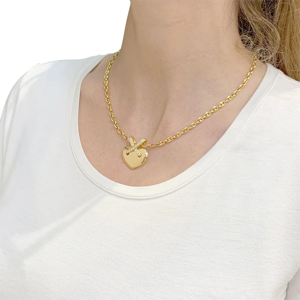 Pendentif Chaumet, collection "Liens", en or jaune et diamants - Image 2