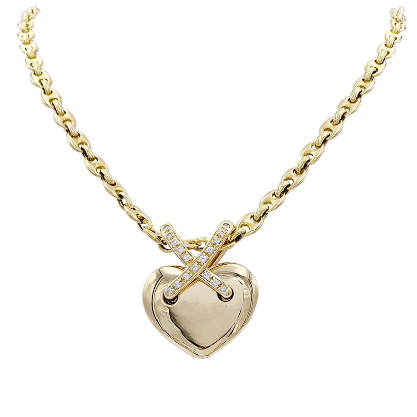 Pendentif Chaumet, collection "Liens", en or jaune et diamants - Image 5