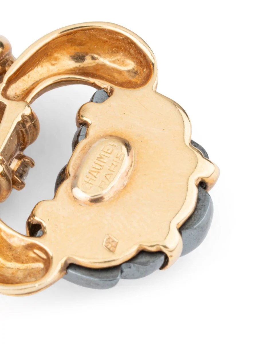 Pendentif CHAUMET en or jaune, hématite et diamants - Image 5