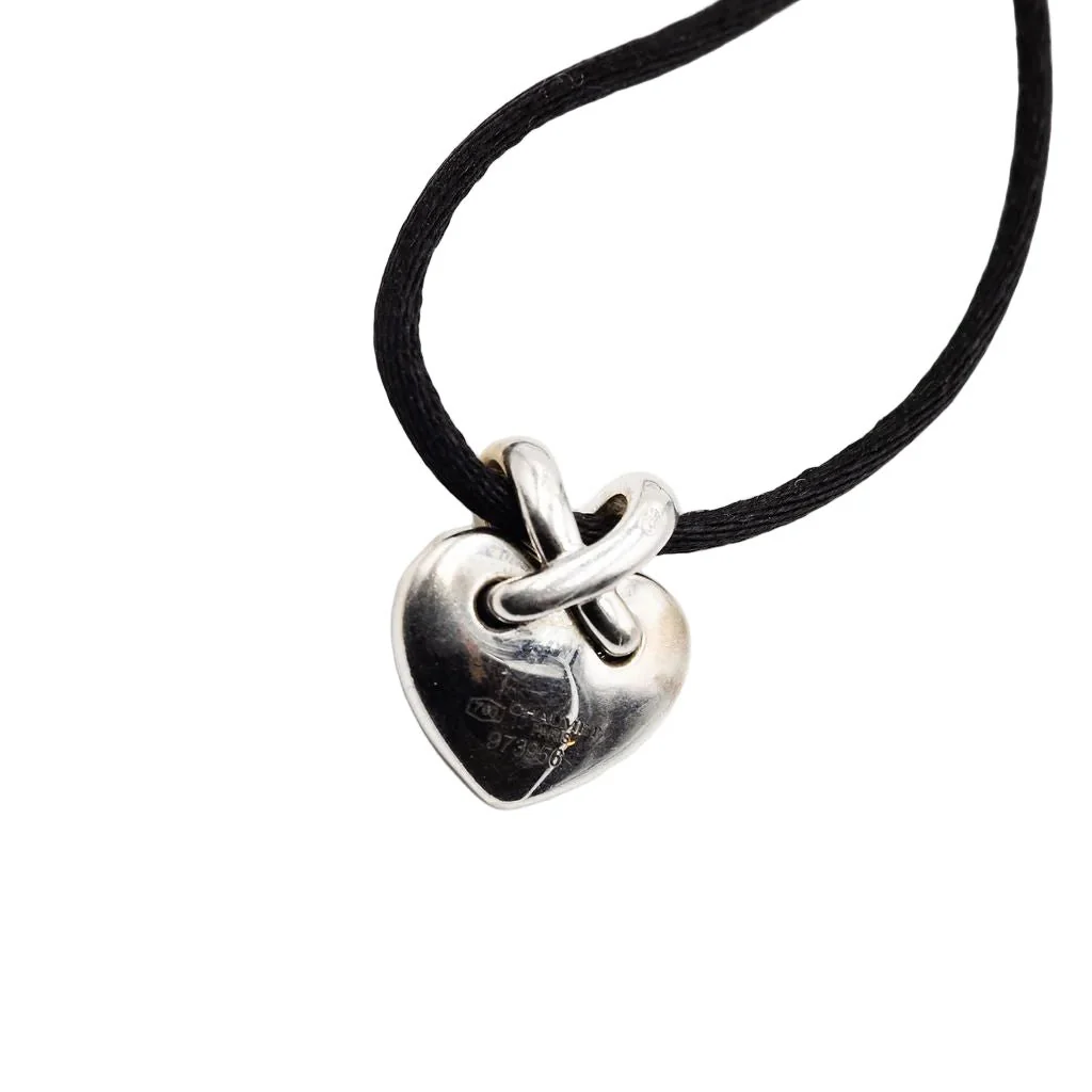 Collier Pendentif CHAUMET "Liens Coeur" en or blanc et diamants - Image 5