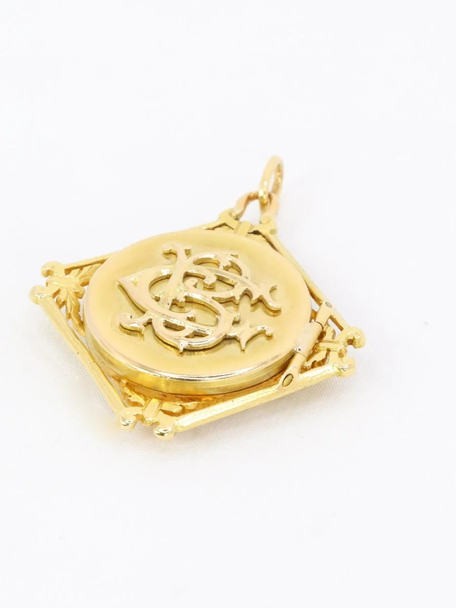 Pendentif Chimère Art Nouveau or jaune nacre - Image 4