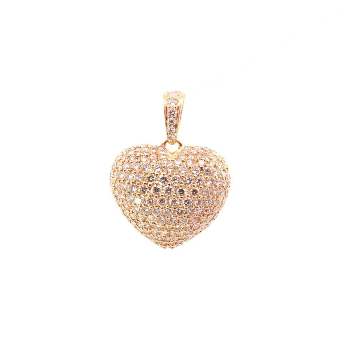 Pendentif cœur en or et diamants