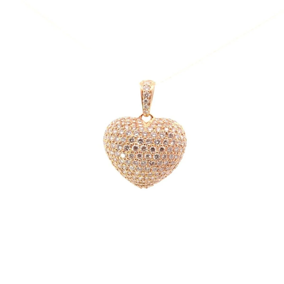 Pendentif cœur en or et diamants - Image 2