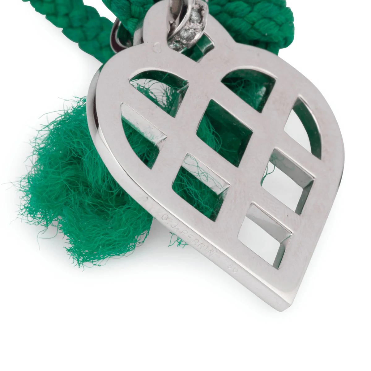 Pendentif coeur en or blanc et diamants O.J. PERRIN - Image 3