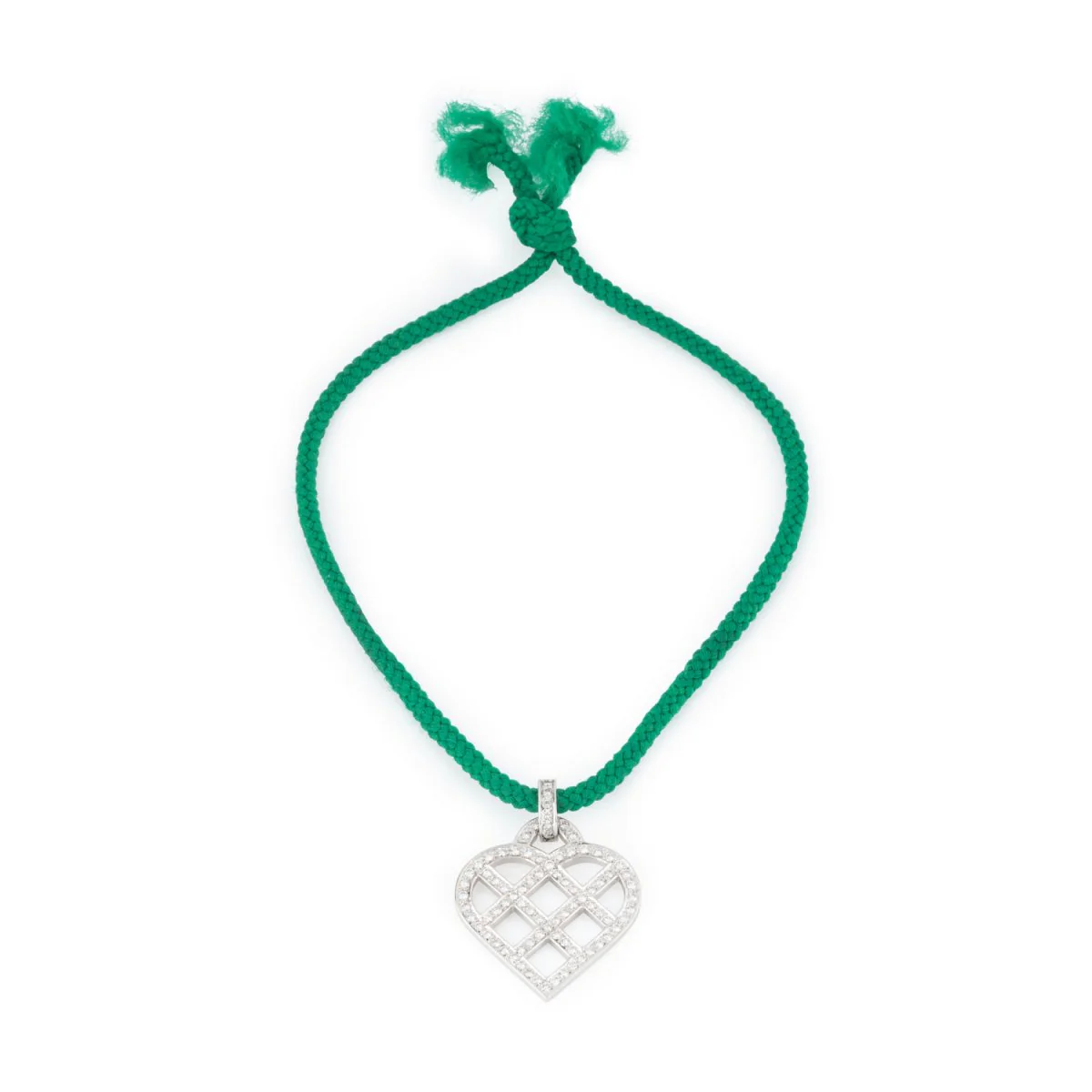 Pendentif coeur en or blanc et diamants O.J. PERRIN - Image 4