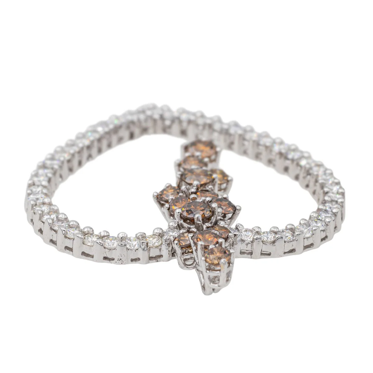 Pendentif Coeur Or blanc Diamant - Image 3