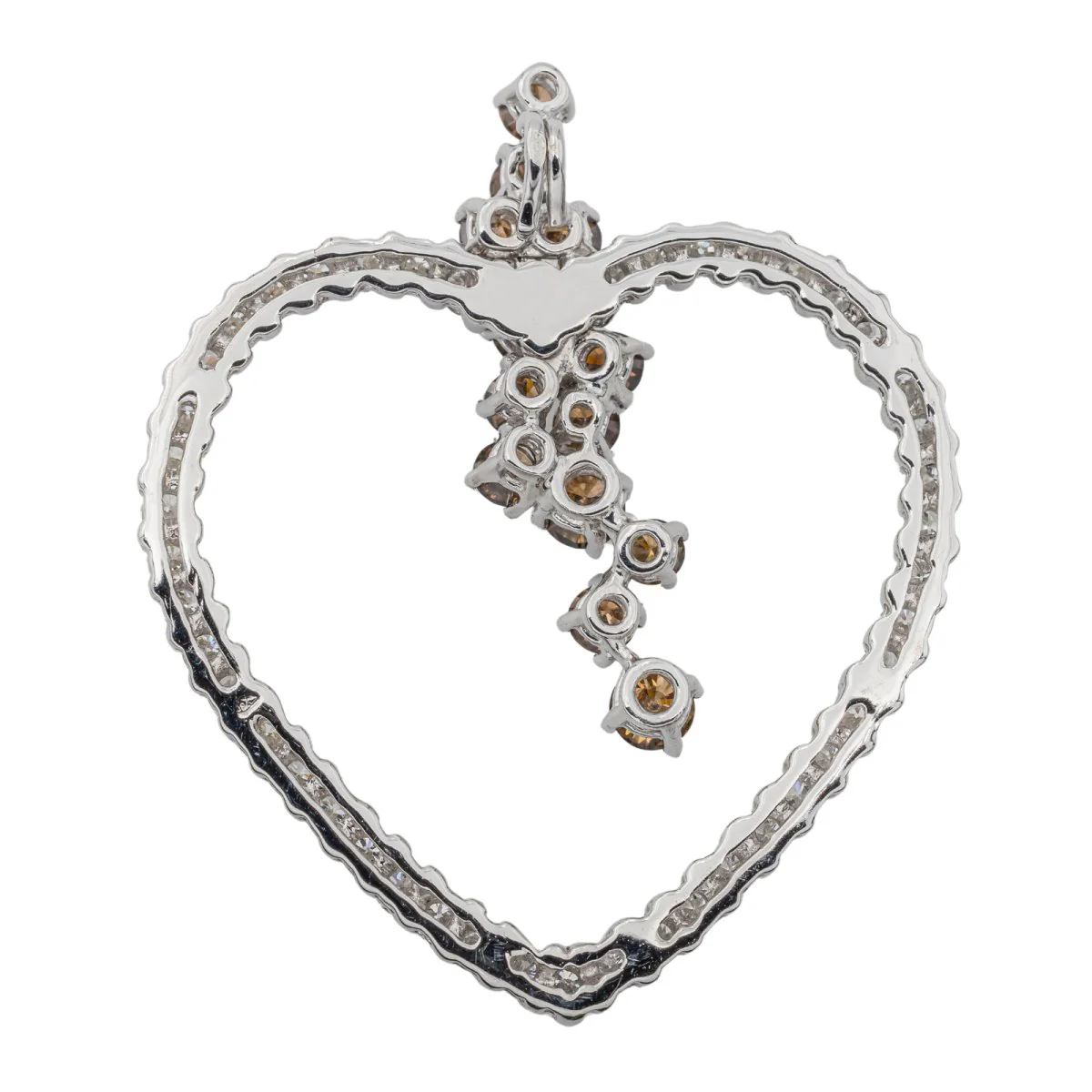Pendentif Coeur Or blanc Diamant - Image 4