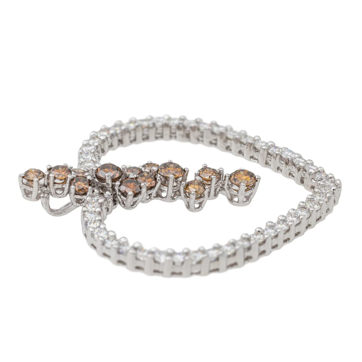 Pendentif Coeur Or blanc Diamant - Image 6