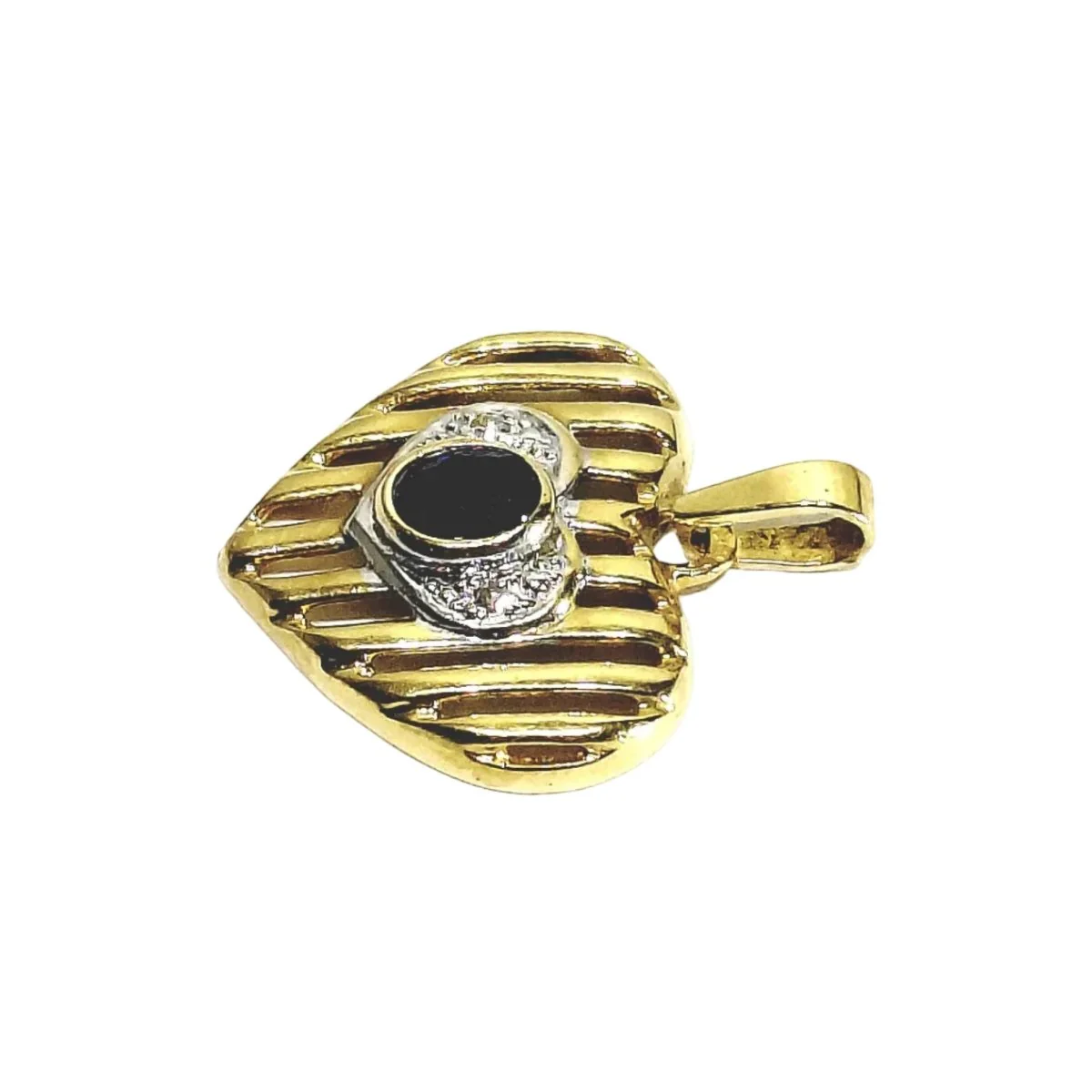 Pendentif en or jaune, saphir et diamants - Image 3