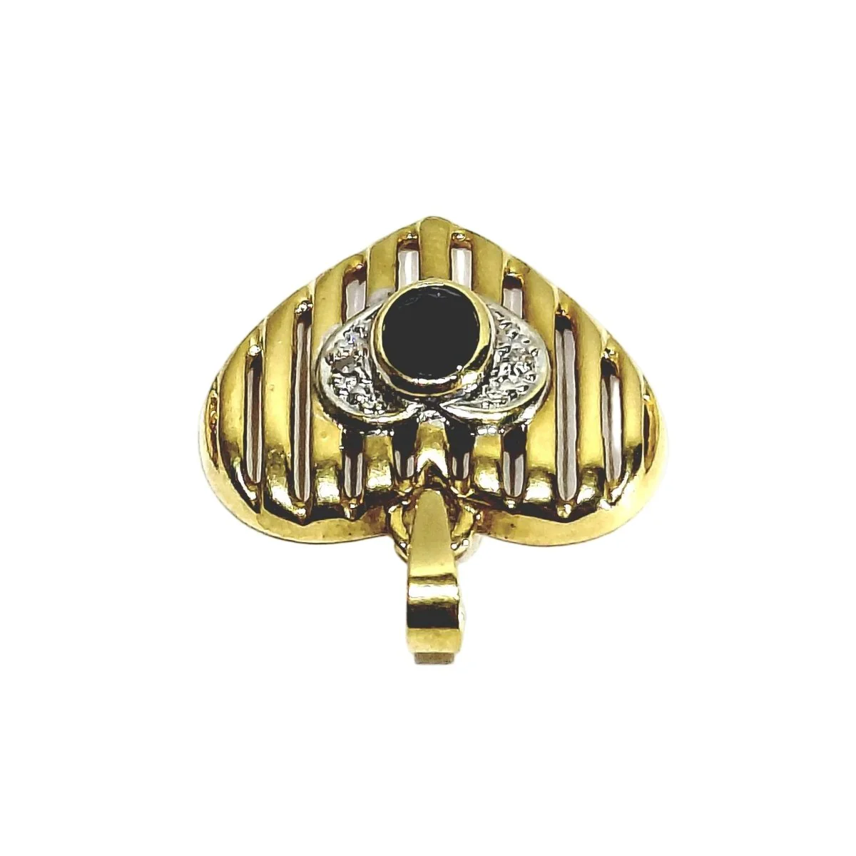 Pendentif en or jaune, saphir et diamants - Image 4