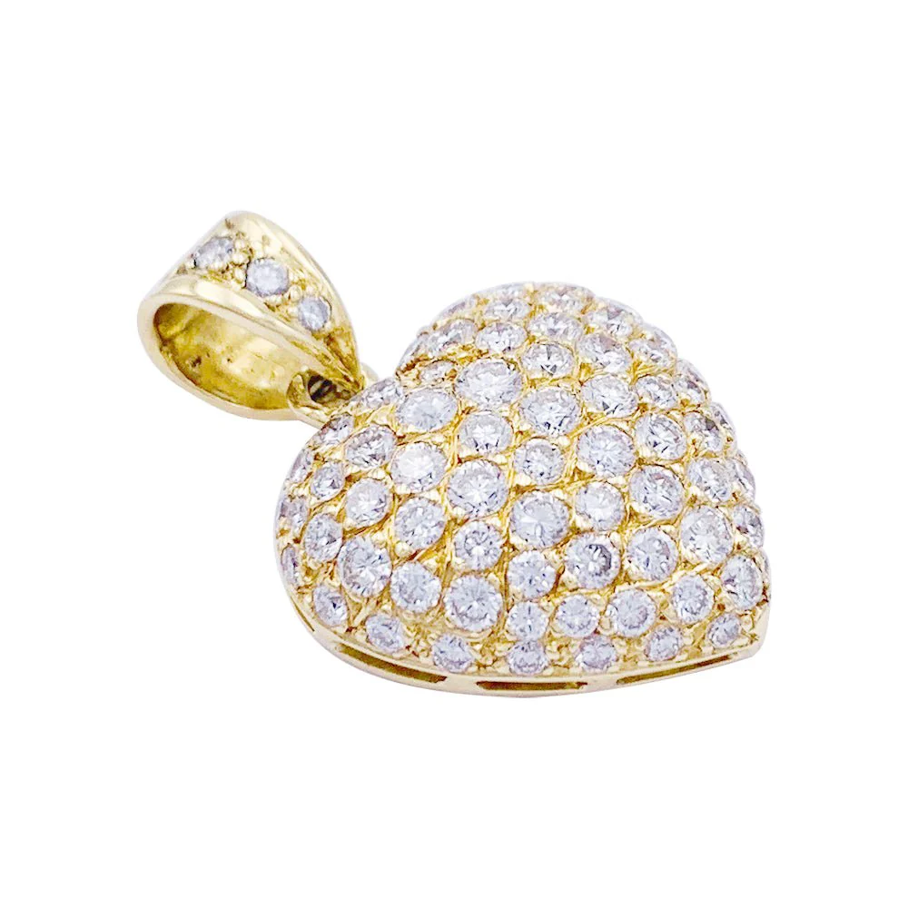 Pendentif Coeur or jaune et diamants - Image 2