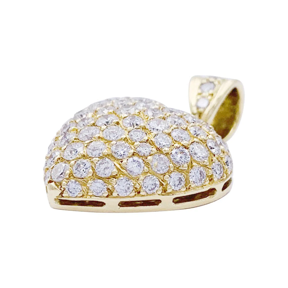 Pendentif Coeur or jaune et diamants - Image 3