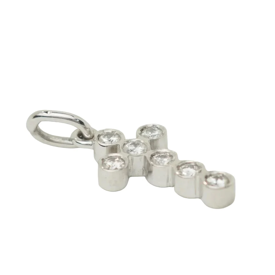 Pendentif en or blanc et diamants - Image 3