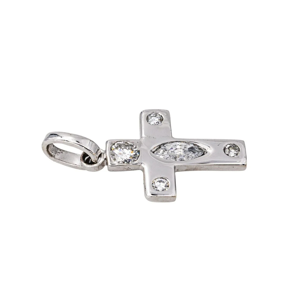 Pendentif en or blanc et diamants - Image 3