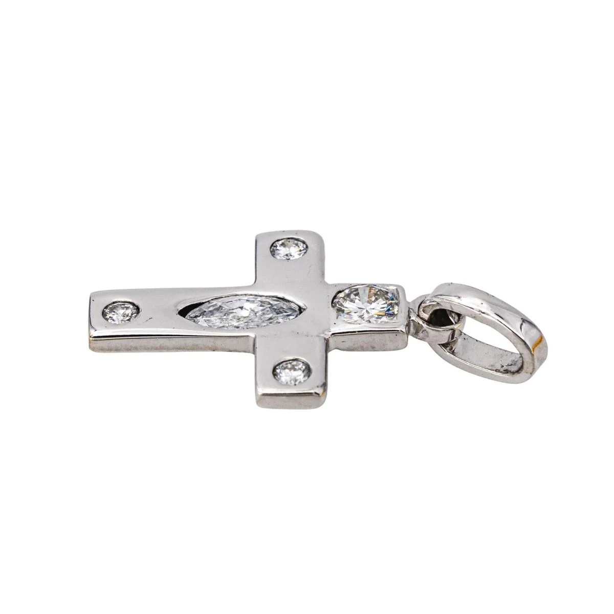 Pendentif en or blanc et diamants - Image 4