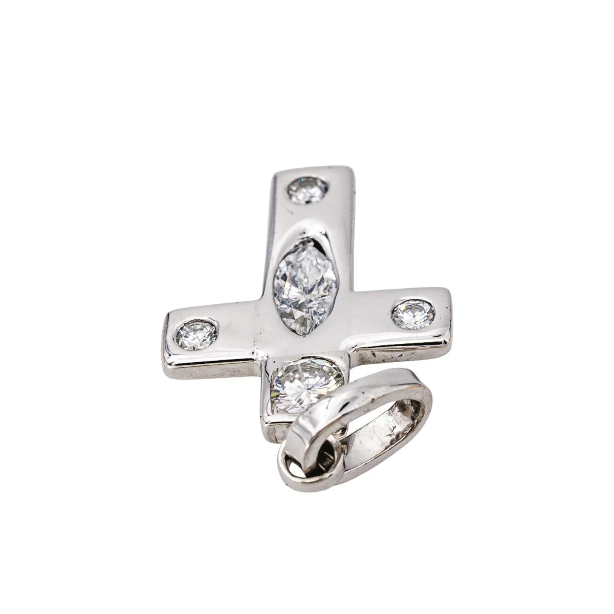 Pendentif en or blanc et diamants - Image 5