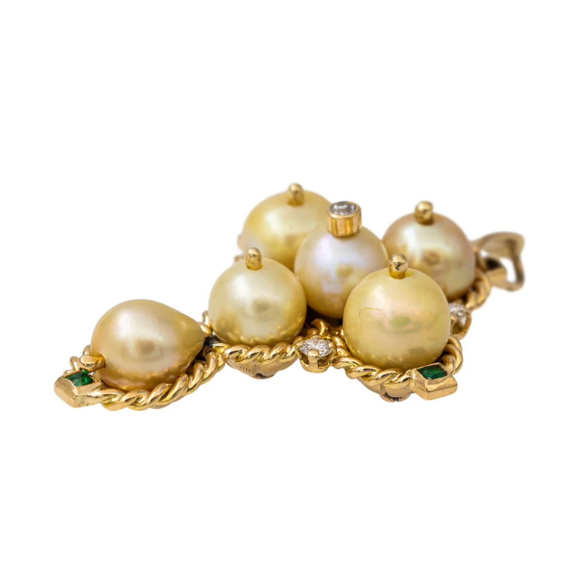 Pendentif Croix en Or jaune et Perle - Image 2