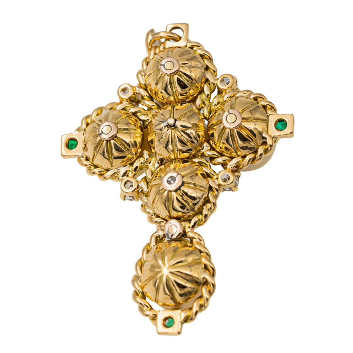Pendentif Croix en Or jaune et Perle - Image 4
