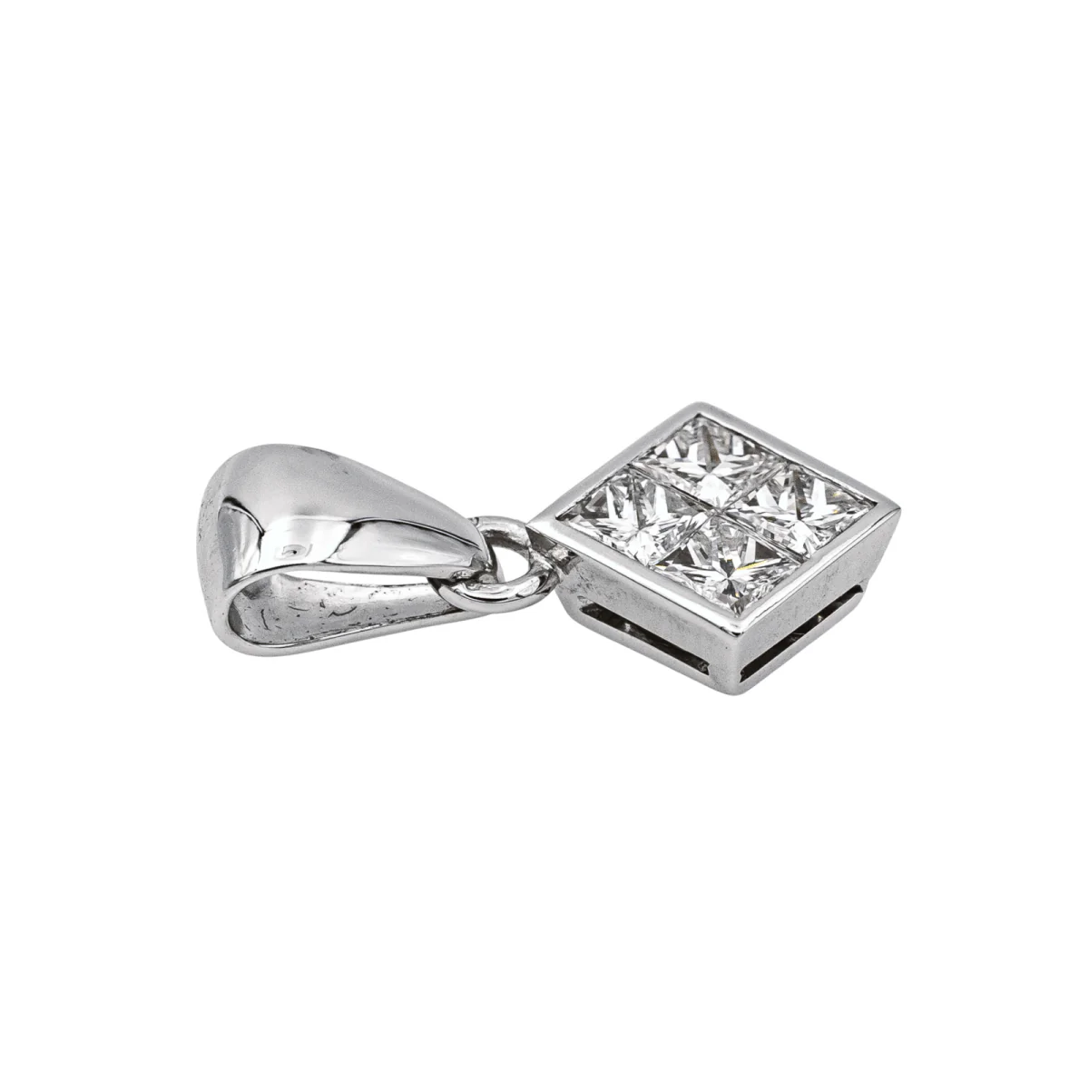 Pendentif en or blanc et diamant - Image 4
