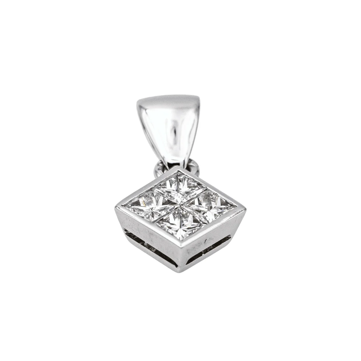 Pendentif en or blanc et diamant - Image 7