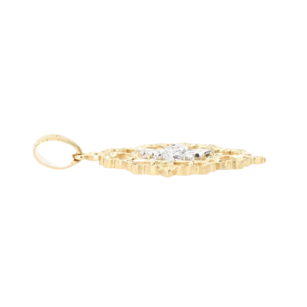 Pendentif en or jaune, or blanc et diamants - Image 3