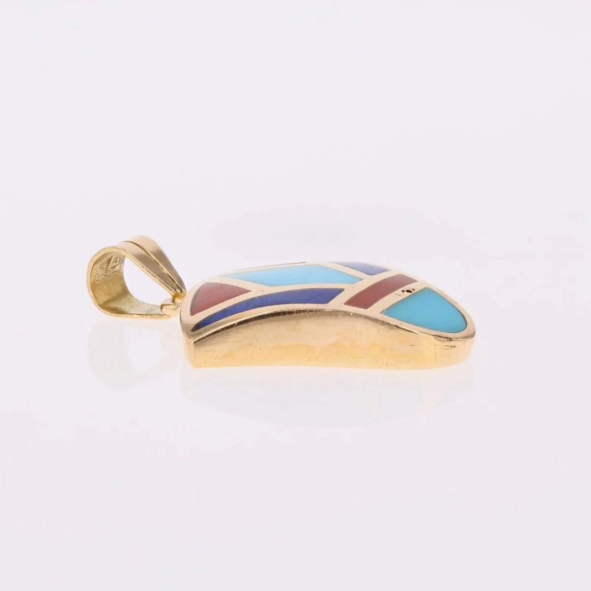 Pendentif égyptien en or jaune et émail - Image 8