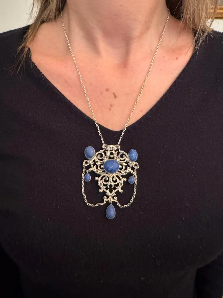 Pendentif en argent et lapis-lazuli - Image 2