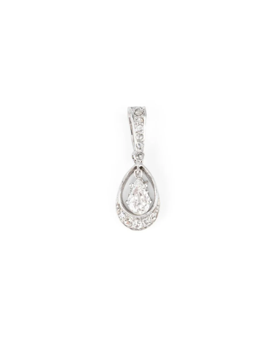 Pendentif en or blanc et diamants