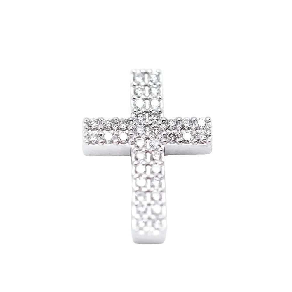 Pendentif en or blanc et diamants