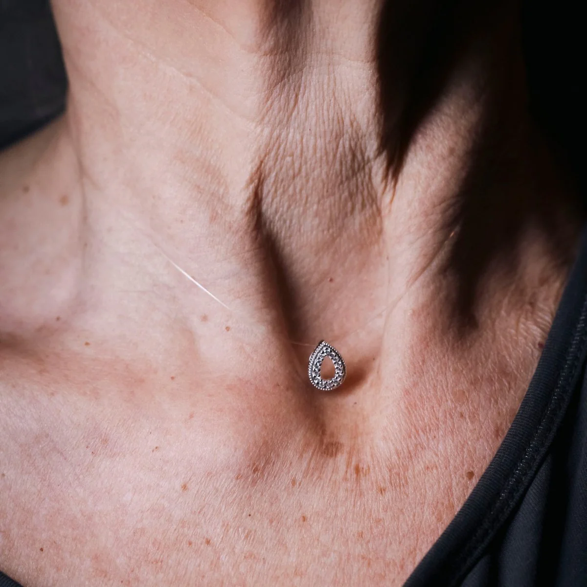 Pendentif en or blanc et diamants - Image 2
