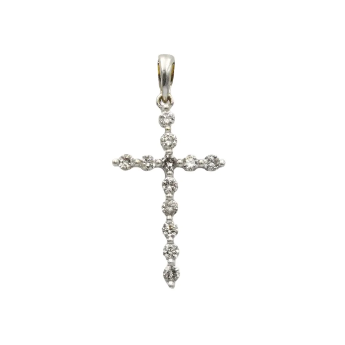 Pendentif en or blanc et diamants