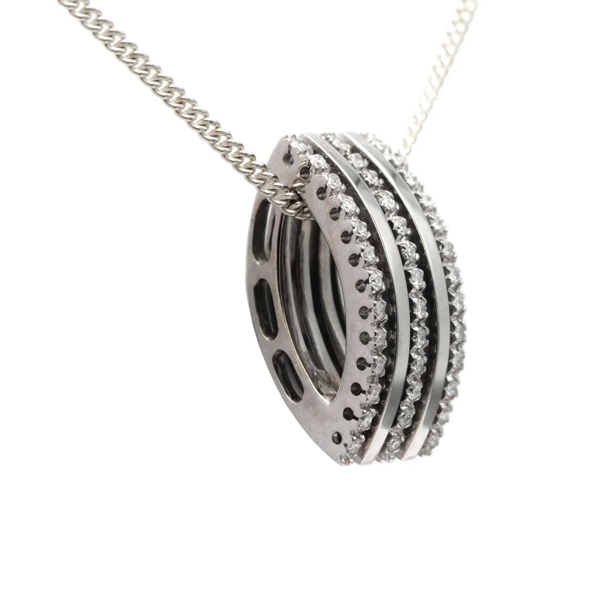 Pendentif en or blanc et diamants - Image 3