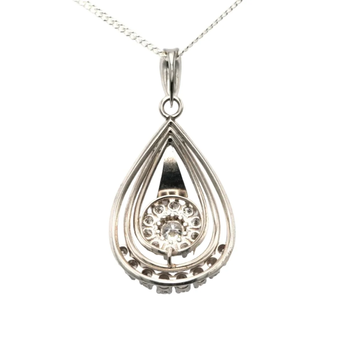 Pendentif en or blanc et diamants - Image 4