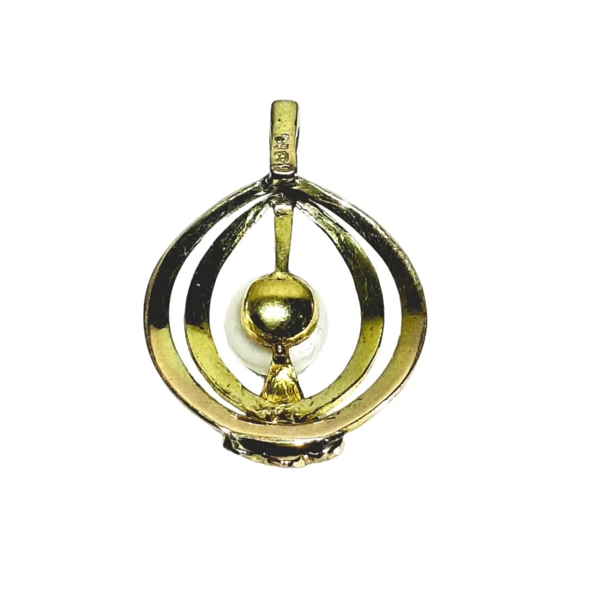 Pendentif en or jaune et perle - Image 3