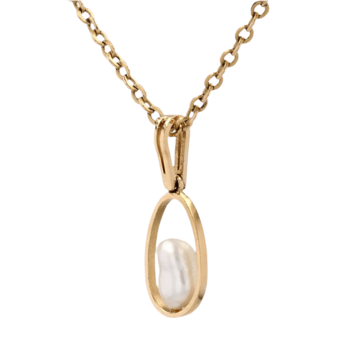 Pendentif en or jaune et perle - Image 5