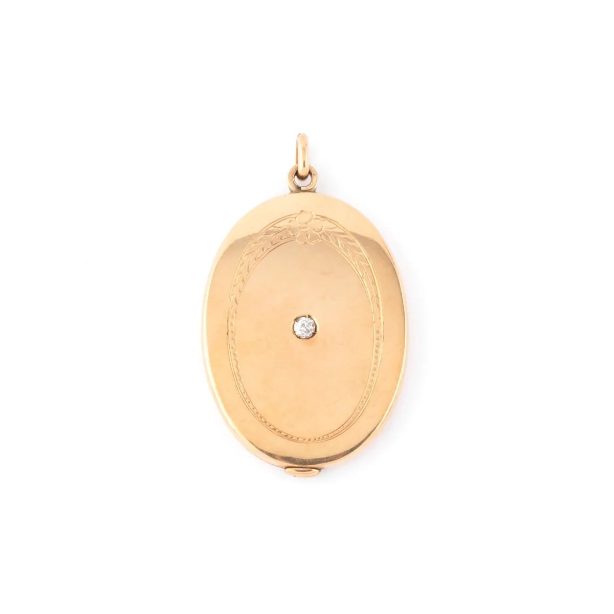 Pendentif en or jaune oval