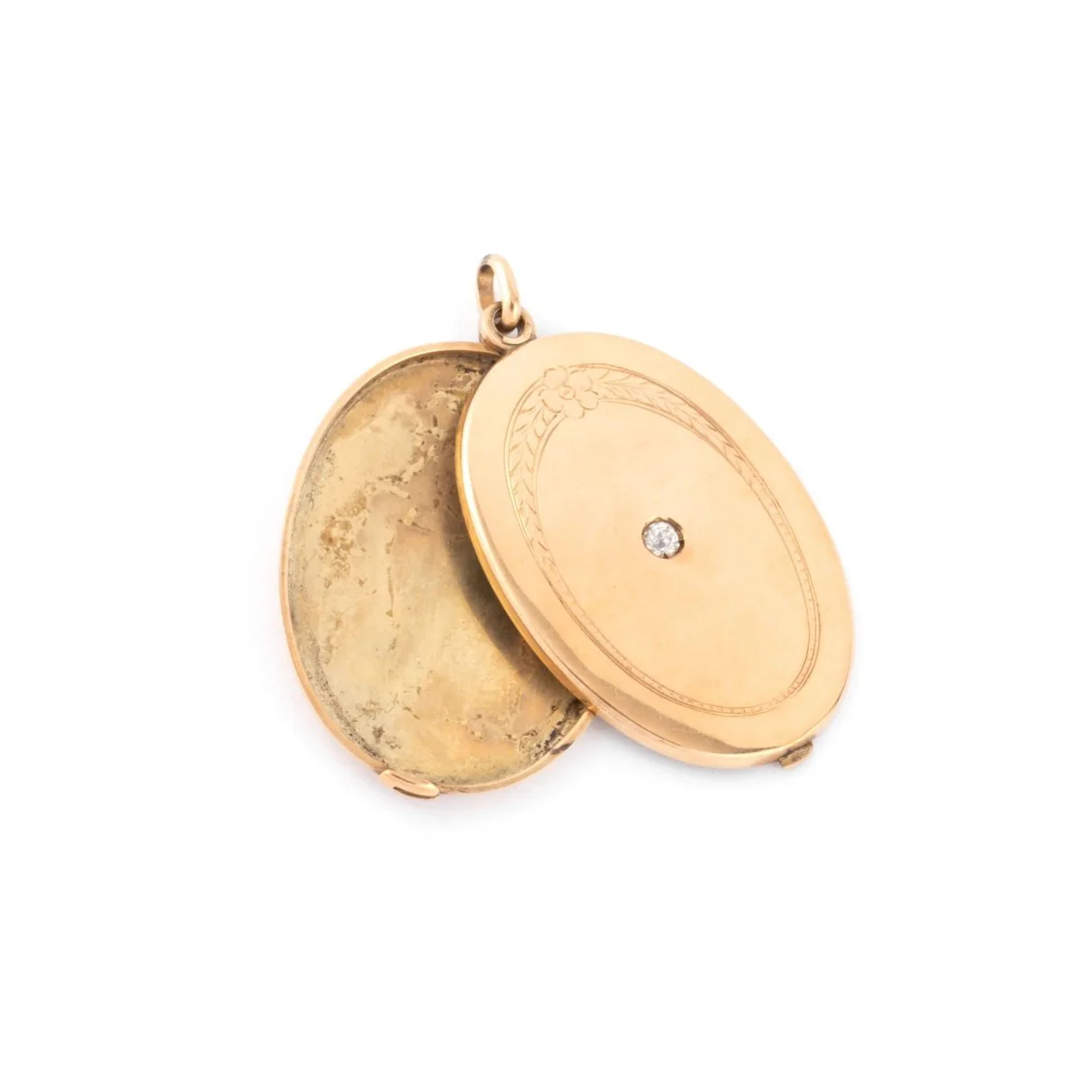 Pendentif en or jaune oval - Image 3